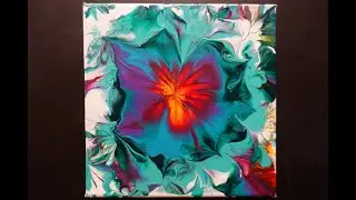 Colorful Acrylic Pour with Balloon Dip Technique #fluidart #satisfyingvideo #acrylicart #colorfulart