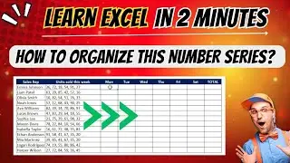 How to Organize Number Series in Excel | Learn Excel in 2 Minutes