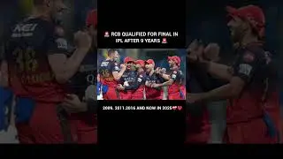RCB QUALIFIED FOR FINAL ❤️&zwj;🩹🥶