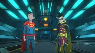 Jonathan and Damian save The Justice League  - Batman and Superman Battle of the Super Sons Clips