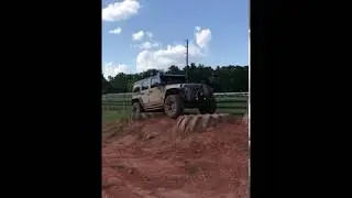2016 Jeep JK on small obstacle course at Durhamtown Plantation