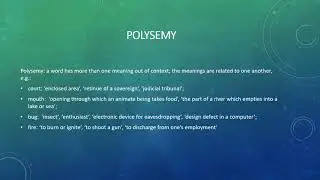 SEMANTIC RELATIONS