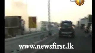 mtvsports newsfirst - Car goes up in flames in Dubai - Exclusive video