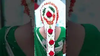 How to tie poola jada at home| how to tie flower braid | traditional south indian poola jada #shorts