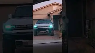 Neighbor's new EV hummer charging animation #evhummer #hummer #gmc
