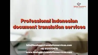 Professional indonesian document translation services
