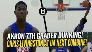 Akron 7th Grader Chris Livingston Dunks and Impresses at UA Next Combine!