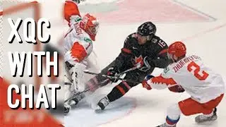 xQc reacts to Akil Thomas Gold Medal-Winning Goal for Team Canada (with chat)