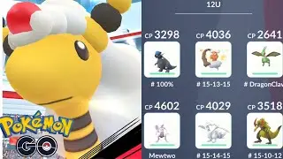 Mega Ampharos duo in windy with 23 different Pokemon