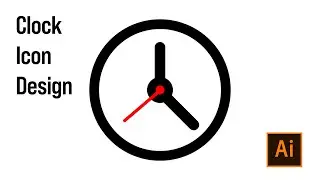 How to Create Minimal Time Clock Icon | Adobe Illustrator Tutorial