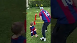 Luan and dad training #football #soccer #soccerskills #training #messi #fcbarcelona #luanhasani