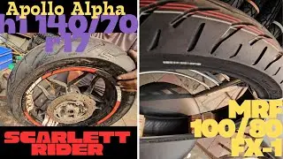 Best Bike Tyre Combo 2025 | Apollo Alpha H1 140/70 + MRF FX-1 100/80 | Karol Bagh Market 😍😎