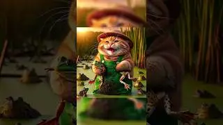 Cat vs. Frog: Funny Hunting Moments #shorts