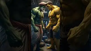 Train Mein Yellow Hulk vs Giant Green Kisan 😱 #shortsfeed #shortsviral #shorts #ai #story #hulk #yt