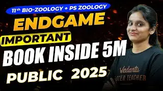 11th BIO-Zoology + PS Zoology | Book Inside Important 5 Marks | Public Exam 2025 | Asha Ma'am