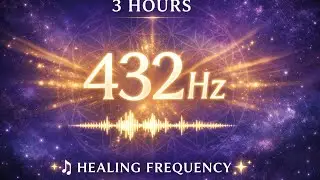 432 Hz Deep Healing Frequency / 3hours Sleep / Black Screen