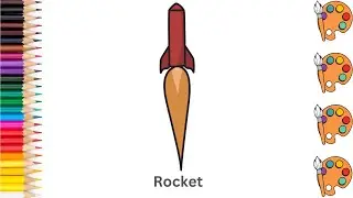 Rocket - Sketch Art and Paint | Step by step tutorial | Pencil to Palette