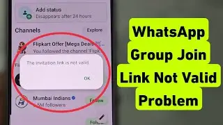 WhatsApp Fix The invitation link is not valid problem | WhatsApp Group Join Link Not Vaild Problem 