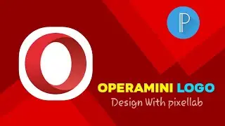 'Opera mini' Logo Design with pixellab || opera mini style logo design  .
