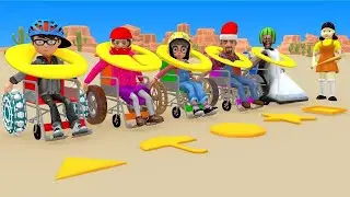 Funny Squid Game Bike Challenge 😱 Who Will Fall First?