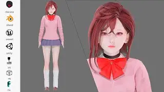 Cosplay Momo Ayase - UE5 - Unity - Blender - Animated - Realistic Female - link in description