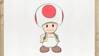 How to Draw TOAD 🍄 | Super Mario Bros | Mushroom Retainer Tutorial