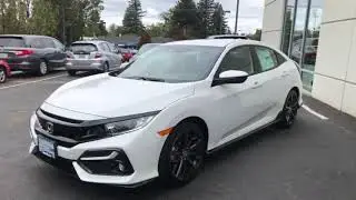 2021 Honda Civic Hatch Sport Platinum White Pearl-Black