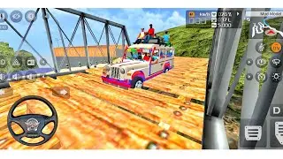 BUSSID New Map Gameplay 🚧 | JCB Nepali Traffic Mod | Dangerous Road Driving 😱
