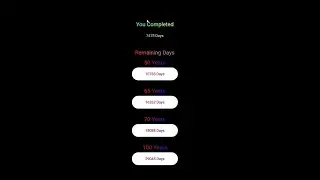 #1 Useless App | Flutter | How many days of life do i have left ? Finder App