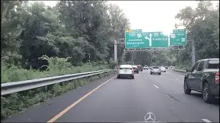 Driving on the highway from Towson, Baltimore County, Maryland to Columbia, Howard County, Maryland