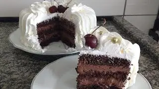 BOLO MOUSSE DE CHOCOLATE COM CEREJA | ESPECIAL RECEITAS DE NATAL