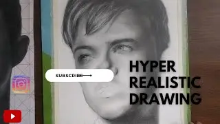 Hyper Realistic Charcoal Portrait| drawing