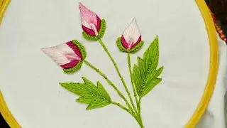 Vibrant flower embroidery design stitches, a testament to the beauty of creativity 🪡💐🌼🎨