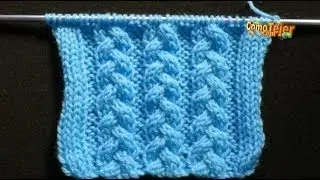 Cómo Tejer Trenza SIN Aguja Auxiliar. La Más Fácil - 2 agujas (640)
