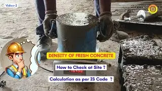 How to Check Fresh Concrete Density I Calculation as per IS Code#construction #density #vimutti_coe