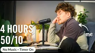 study with me LIVE pomodoro (PhD scientist) – silent 50/10, no music, ADHD!