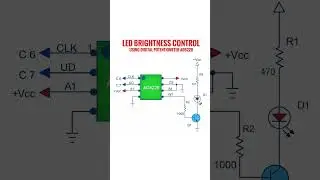 Digital potentiometer based LED brightness control