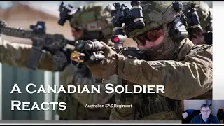 Канадский солдат реагирует на австралийский полк SAS (SASR)