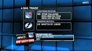 Rangers trade Ryan Callahan for Martin St. Louis