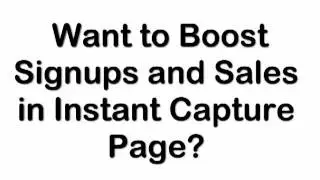 Instant Capture Page: How To Promote Your Site