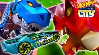 🐲 Ziejący ogniem smok kontra Ultimate T-Rex Transporter! 🦖 Animacje dla dzieci | Hot Wheels