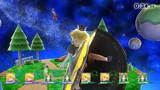 Smash Wii U - Team Peach and Palutena Battle (Only Blast and Screen KO) Part 26