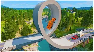 Impossible Loop Bridge vs Cars - BeamNG Drive Experiments