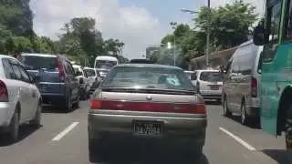 Myanmar Traffic: Heavy Traffic in Yangon, Burma