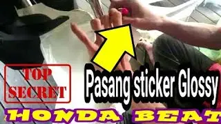 Wrap the HONDA BEAT motorcycle front fender using Sticker