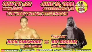 OVW Heavyweight Championship Match - Nick Dinsmore vs &ldquo;Hustler&rdquo; Rip Rogers from OVW TV June 13, 1998