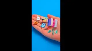 Cute Mini School Supplies 🎒📏 DIY Back to School Crafts 😍✨ #tiny #diy #papercraft #shorts #kids