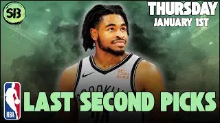NBA Slate Breakdown | Player Props, Best Bets, Value Hunting | Thursday January 1st