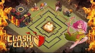 Clash Of Clans - Epic Townhall 10 War Base - 2 Bomb Towers