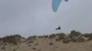 Parapenting at the Belgian coastline